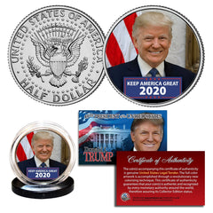 DONALD TRUMP Keep America Great 2020 Genuine JFK Kennedy Half Dollar U.S. Coin-1