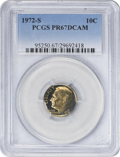 1972-S Roosevelt Dime PR67DCAM PCGS-1