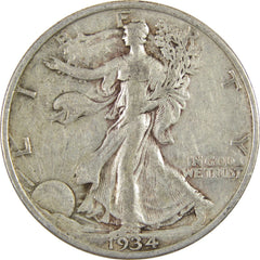 1934 Liberty Walking Half Dollar VF Very Fine Silver 50c Coin-1