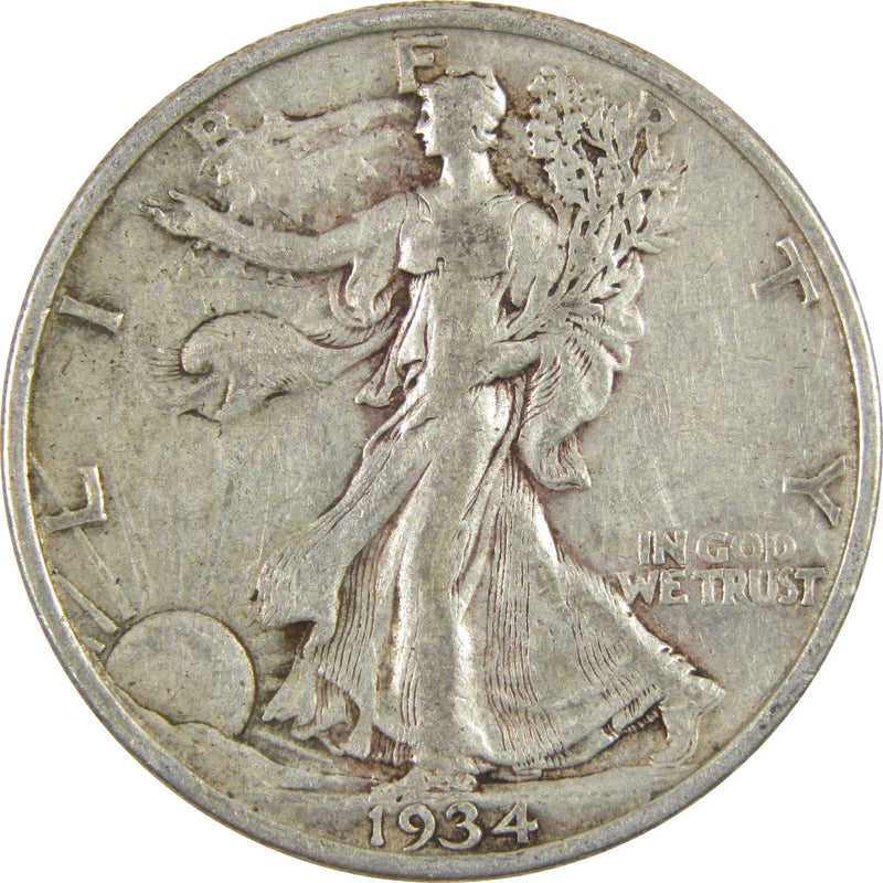 1934 Liberty Walking Half Dollar VF Very Fine Silver 50c Coin-1