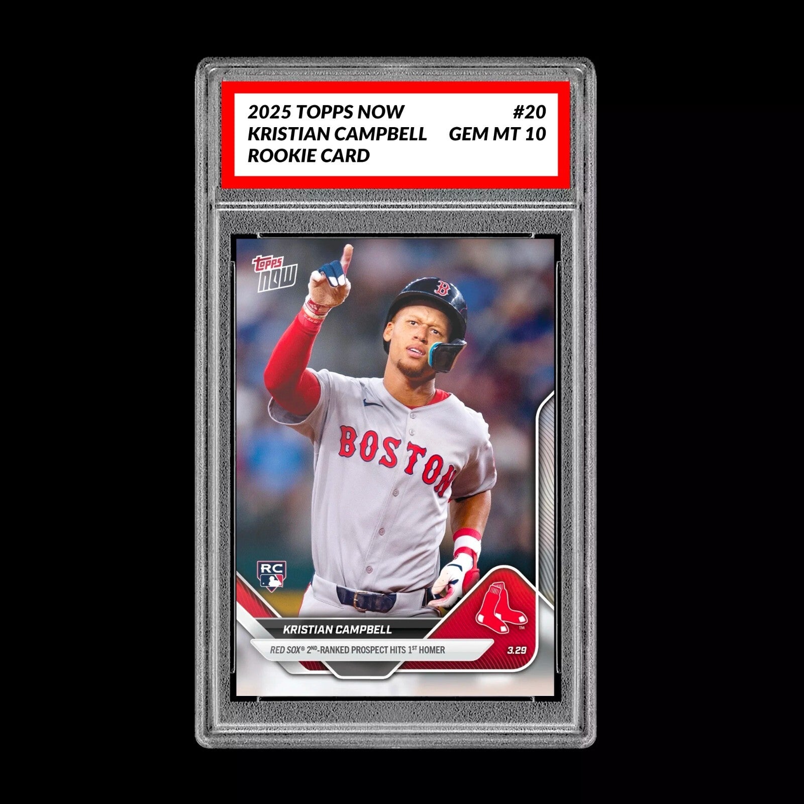 Graded 10 Kristian Campbell RC Rookie Red Sox HR 2025 MLB Topps NOW #20