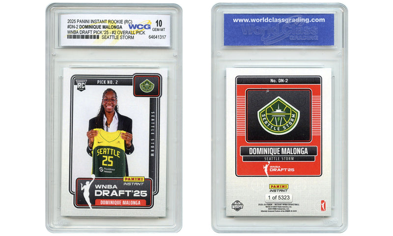 2025 Panini DOMINIQUE MALONGA WNBA Pick #2 ROOKIE CARD #DN-2 WEMBY - GEM MINT 10-3