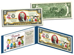 PEANUTS * Charlie Brown & Gang * Legal Tender U.S. $2 Bill *OFFICIALLY LICENSED*-2