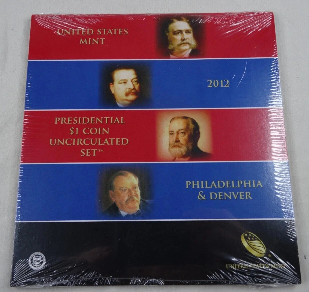 2012 US Presidential Dollar P & D Uncirculated Set 8 Coins US Mint COA ~ Sealed-2