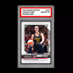 Tarjeta RC CAITLIN CLARK #198 NOVATO, grado 10, 2024 Panini Instant Indiana Fever-1