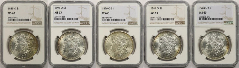 ✯ MS63 Morgan Silver Dollars PCGS NGC ✯ 1878-1904 ✯ P S O Mints-5