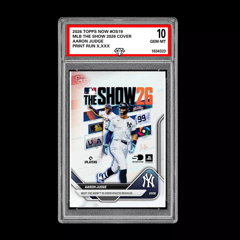 Graded 10 Aaron Judge #OS19 2026 Topps Now MLB The Show Cover Yankees-1