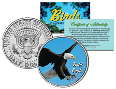 BALD EAGLE BIRD JFK Kennedy Half Dollar US Colorized Coin-1