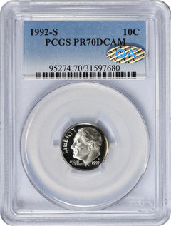 1992-S Roosevelt Dime PR70DCAM Clad PCGS-1
