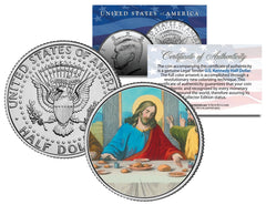 JESUS CHRIST * LAST SUPPER * JFK Kennedy Half Dollar US Colorized Coin Religious-1