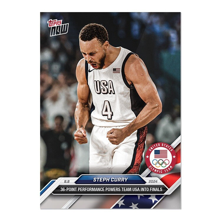 GRADED 10 2024 Topps NOW Olympics Card # 22 Team USA Steph Curry-2