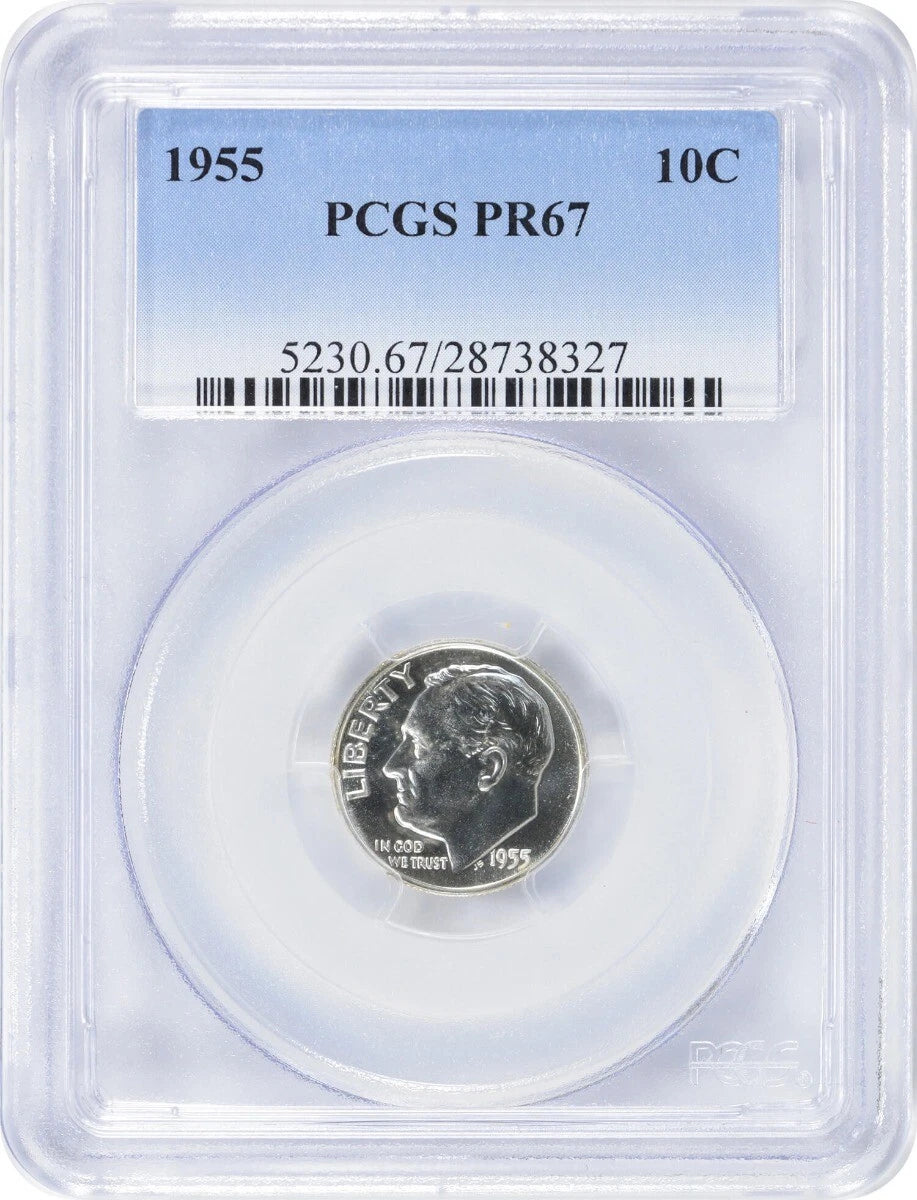 1955 Roosevelt Silver Dime PR67 PCGS-1