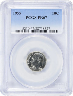 1955 Roosevelt Silver Dime PR67 PCGS-1