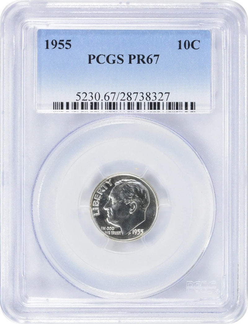 1955 Roosevelt Silver Dime PR67 PCGS-1