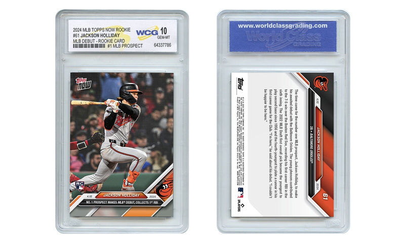 2024 Topps Now JACKSON HOLLIDAY 1st ROOKIE Card #61 RC #1 Draft Pick GEM MINT 10-2