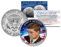 PRESIDENTIAL $1 JOHN F KENNEDY on Colorized 2015 JFK Half Dollar U.S. Coin-1