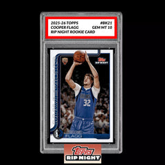 Graded 10 Cooper Flagg Rookie RC #BK21 2025-26 Topps RIP NIGHT Basketball-1