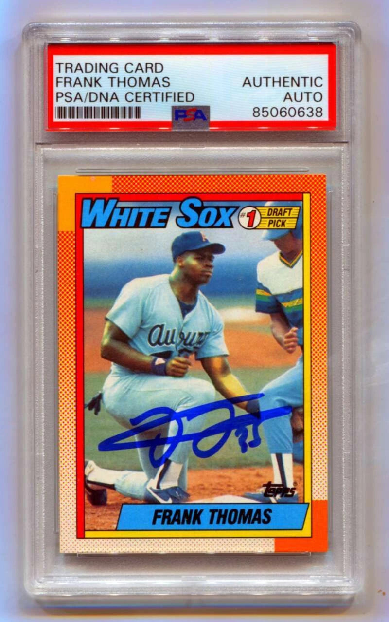 Frank Thomas 1990 Topps #414 Rookie RC Signed PSA Authentic Auto White Sox-2