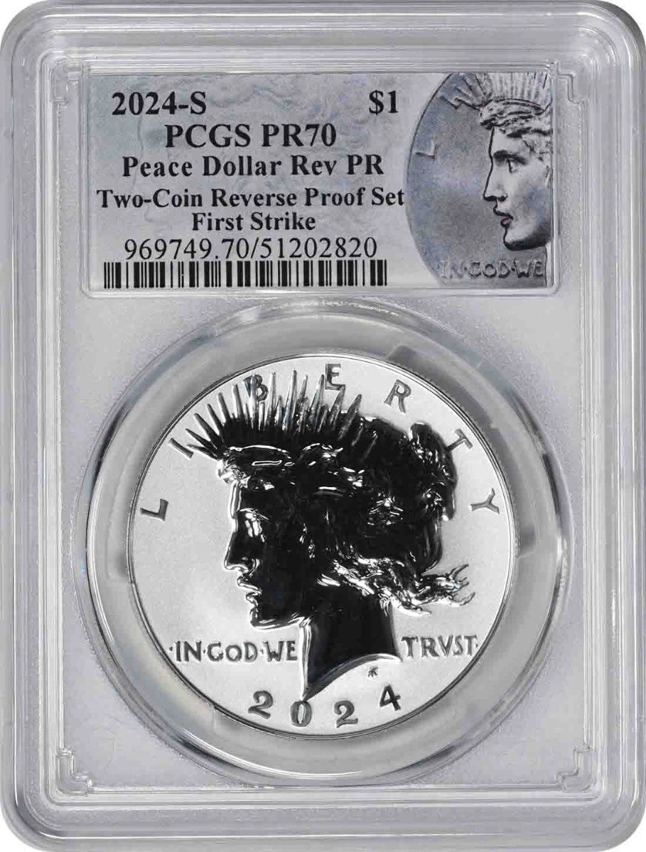 2024-S Peace Silver Dollar from Reverse Proof Set PR70 FS PCGS Peace Label-1