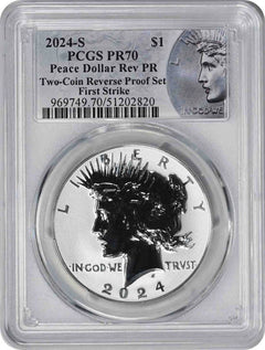 2024-S Peace Silver Dollar from Reverse Proof Set PR70 FS PCGS Peace Label-1