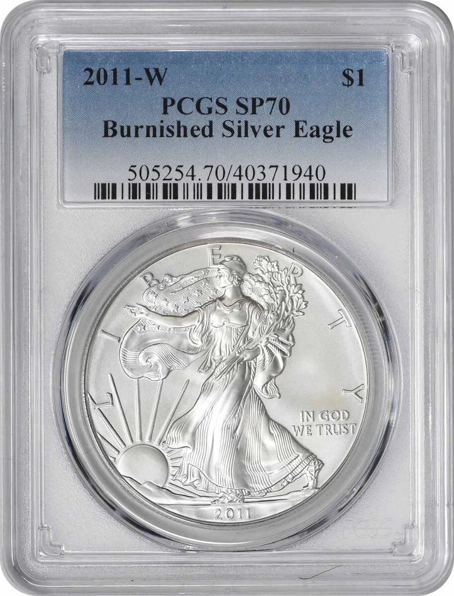 2011-W $1 American Silver Eagle Burnished SP70 PCGS-1