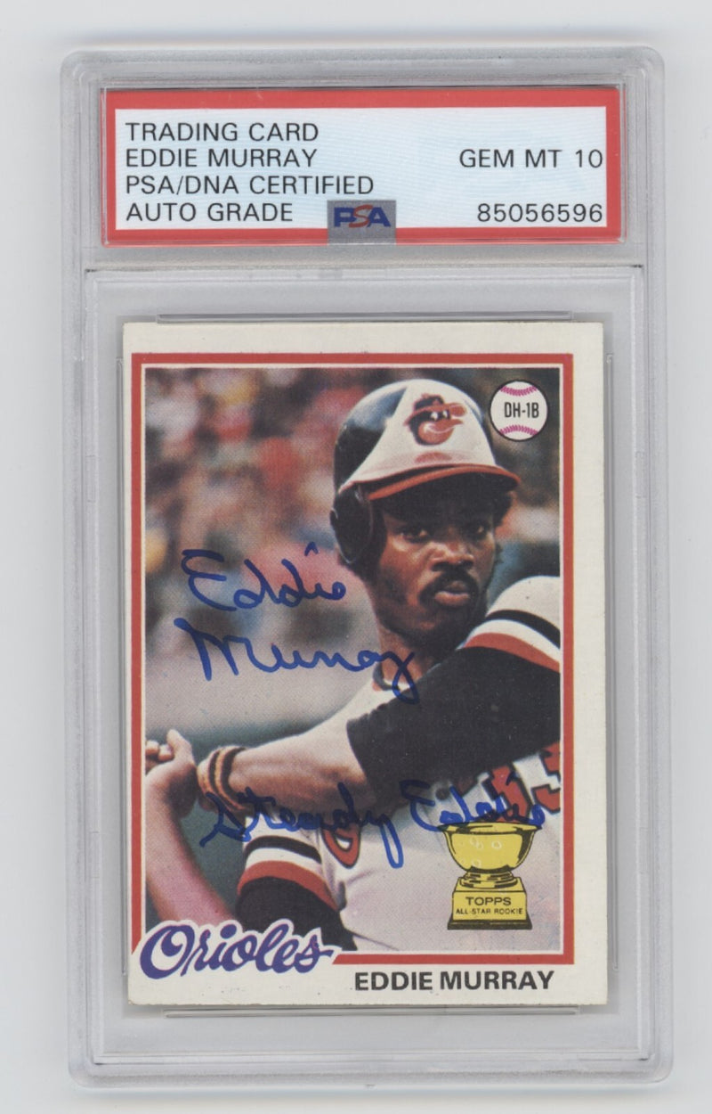 Eddie Murray 1978 Topps #36 Rookie RC Steady Eddie Insc Signed PSA 10 Auto HOF-1