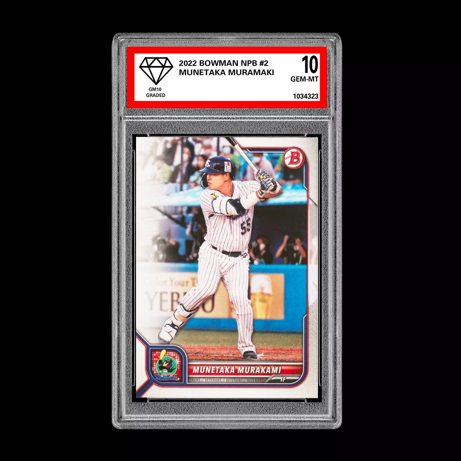 Graded 10 Munetaka Murakami 2022 Bowman NPB Japanese Baseball Card RC Rookie