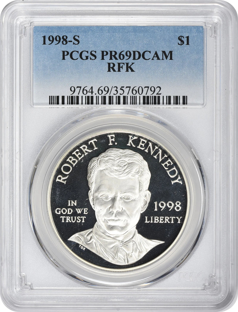 1998-S RFK Commemorative Silver Dollar PR69DCAM PCGS-1