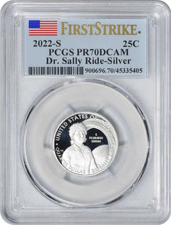 2022-S Dr. Sally Ride American Women Washington Silver Quarter PR70DCAM FS PCGS-1