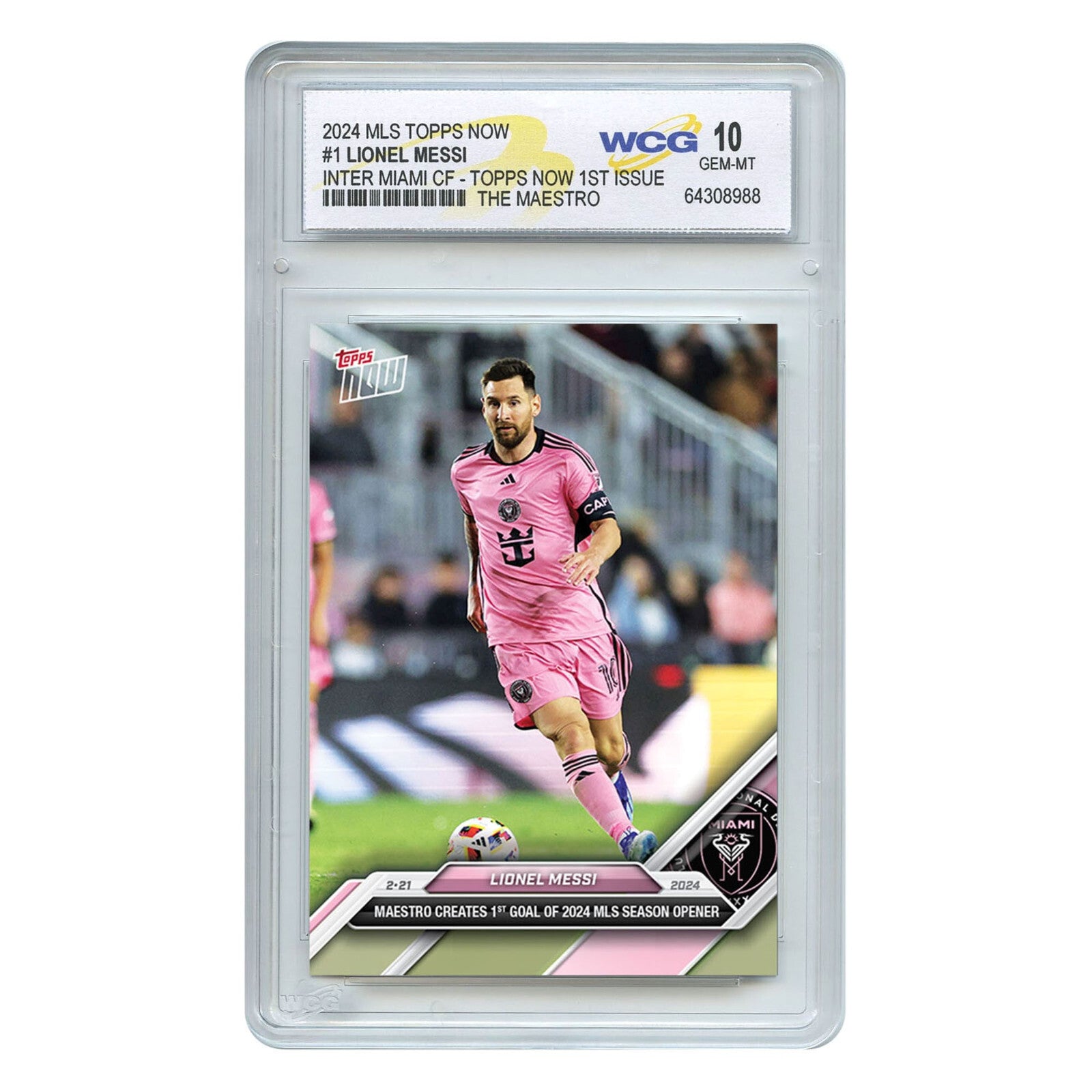 2024 MLS Topps Now LIONEL MESSI * 1st Issue * Miami Soccer Card #1 - GEM-MINT 10-1