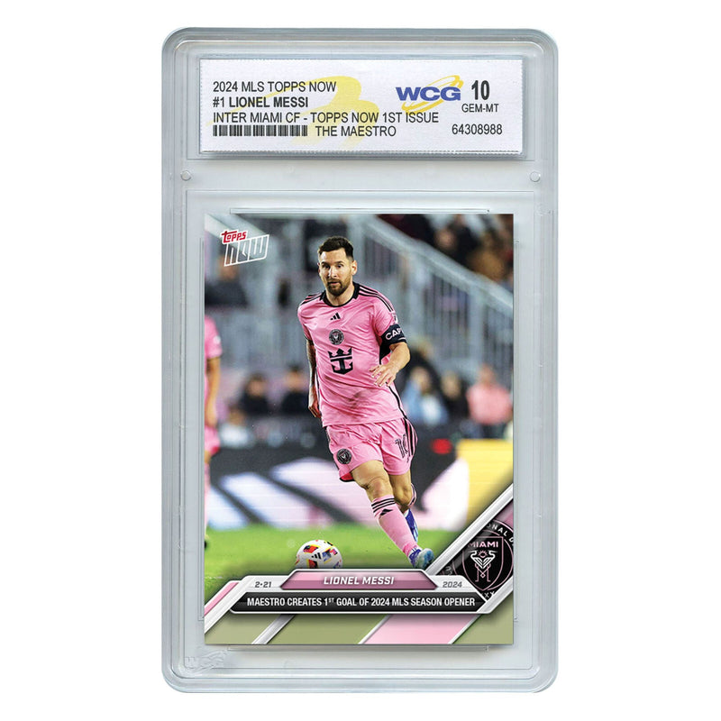 2024 MLS Topps Now LIONEL MESSI * 1st Issue * Miami Soccer Card #1 - GEM-MINT 10-1