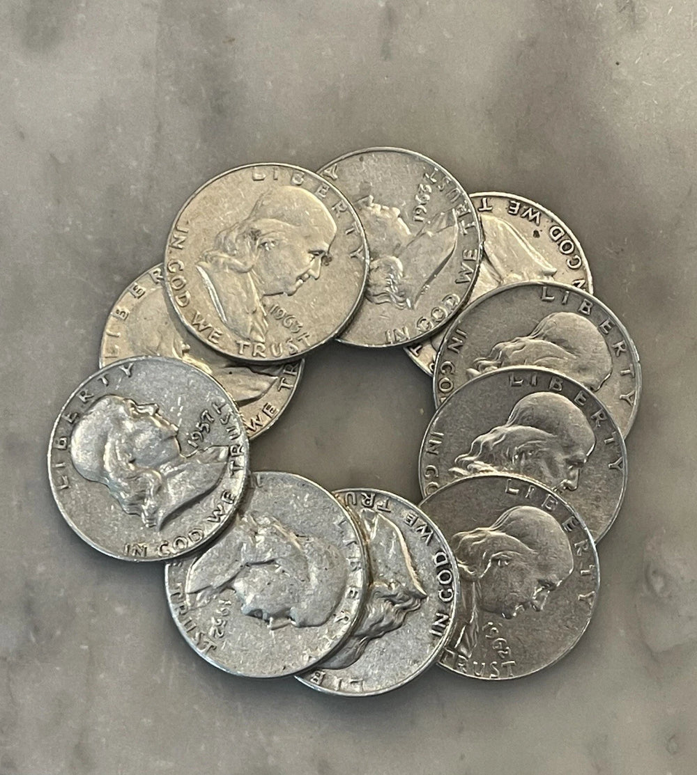 [Lot of 10] Franklin Half Dollar - 90% Silver - Choose How Many Lots of 10!-1