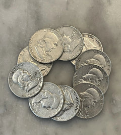 [Lot of 10] Franklin Half Dollar - 90% Silver - Choose How Many Lots of 10!-1