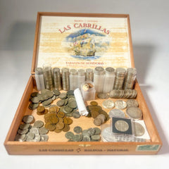 Vintage Cigar Box Mixed U.S. Coin Lot | LIQUIDATION | 90% Silver | Wheat Penny-3