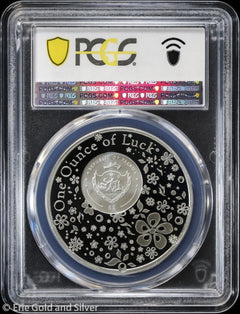 2025 $5 Palau Proof Four Leaf Clover 1 oz Silver Coin PCGS PR 70 DCAM-3