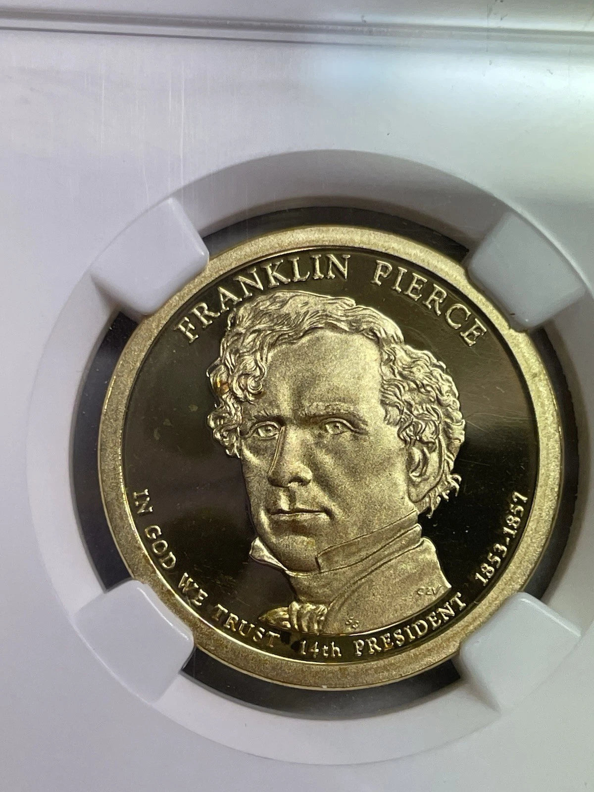 2010 Franklin Pierce One Dollar PF69 Ultra Cameo, NGC.-3