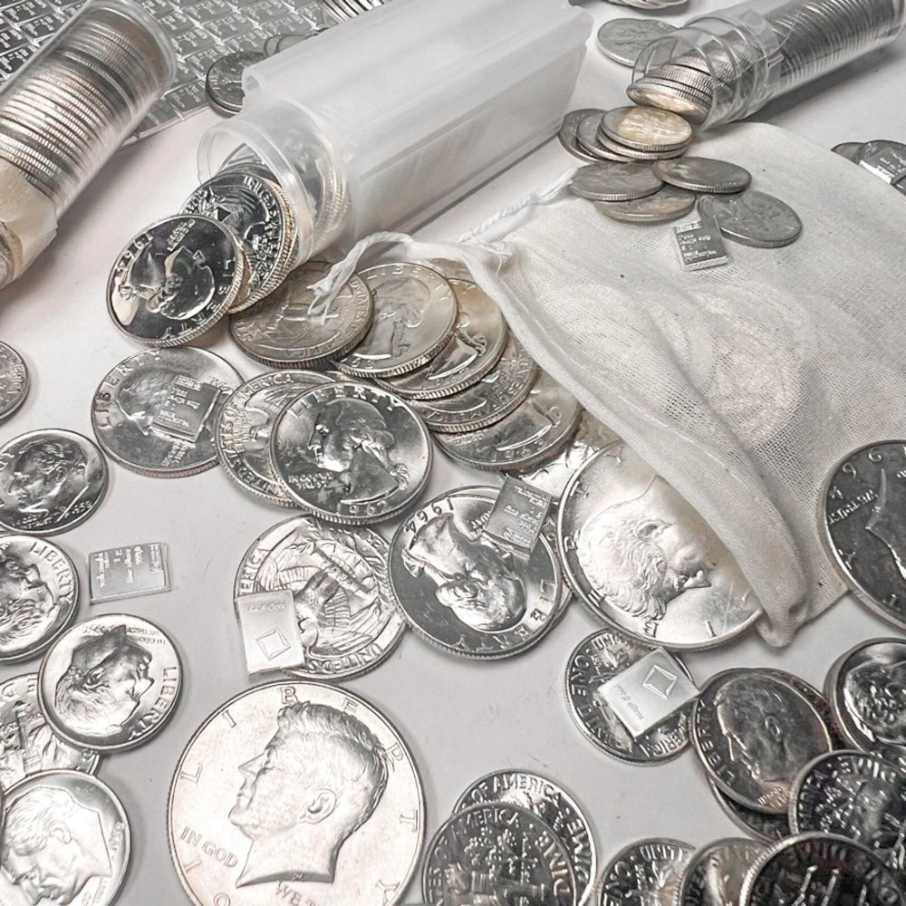 Lote mixto de medio dólar de plata sin circular | Monedas antiguas estadounidenses. Liquidación.