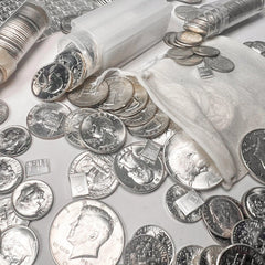 Lote mixto de medio dólar de plata sin circular | Monedas antiguas estadounidenses. Liquidación.-1