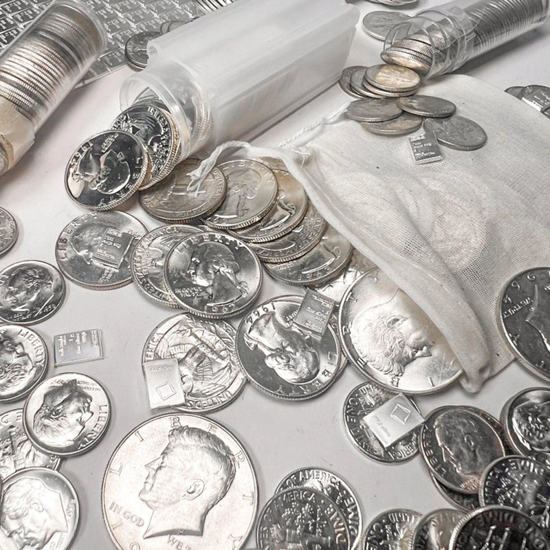 Lote mixto de medio dólar de plata sin circular | Monedas antiguas estadounidenses. Liquidación.-1