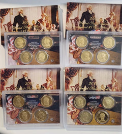 Lot of 2007-2010 Presidential 1$ Dollar Coin Proof Sets w/ COA & OGP ~~ 16 Coins-1