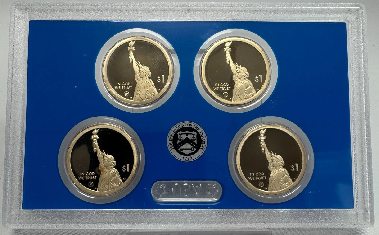 2021 American Innovation $1 Proof 4 Coin Set with Box and COA NH NC VA NY-3