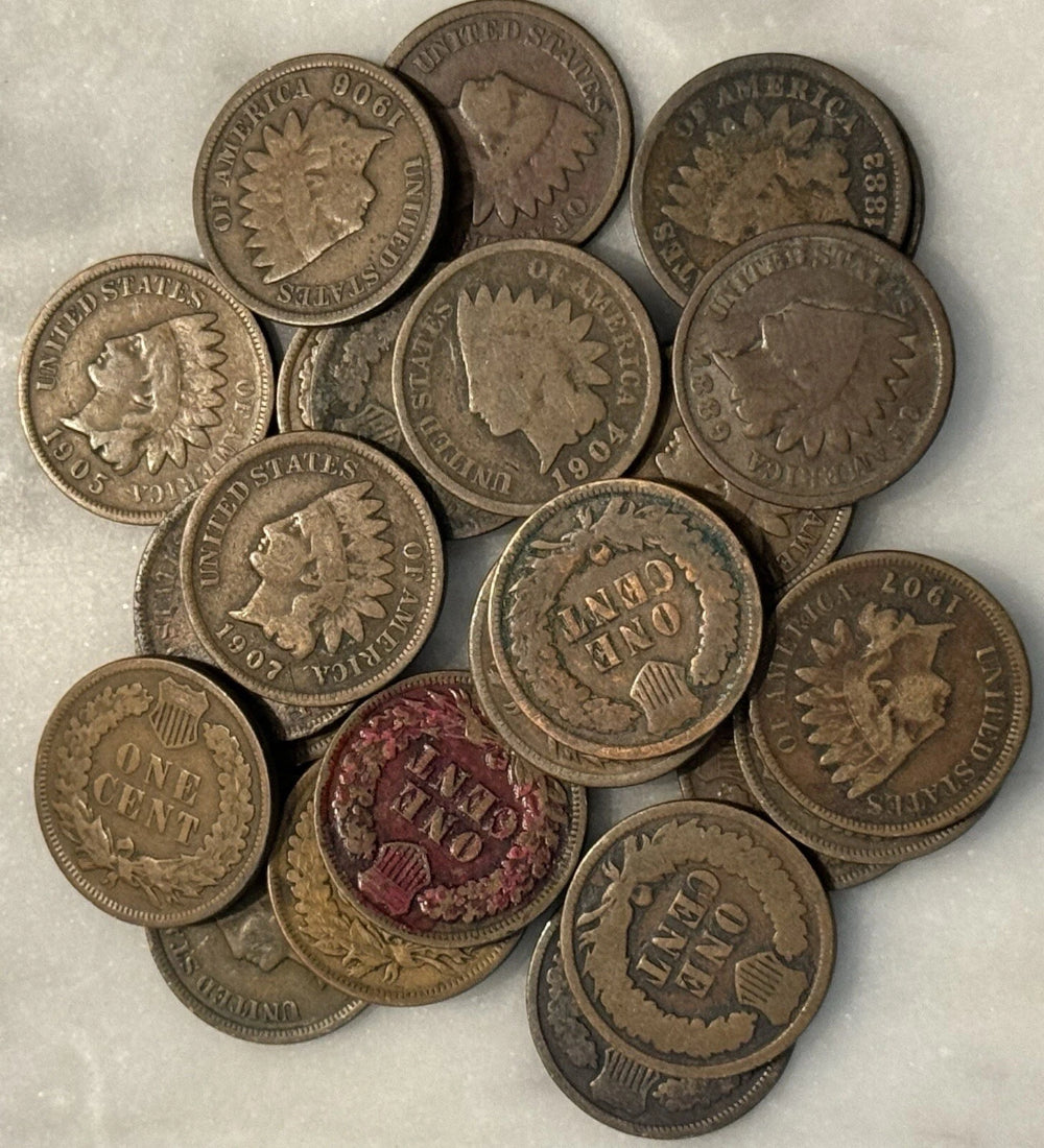 [Lot of 25 Coins] Indian Head Cent - Half Roll - Choose how many!-3
