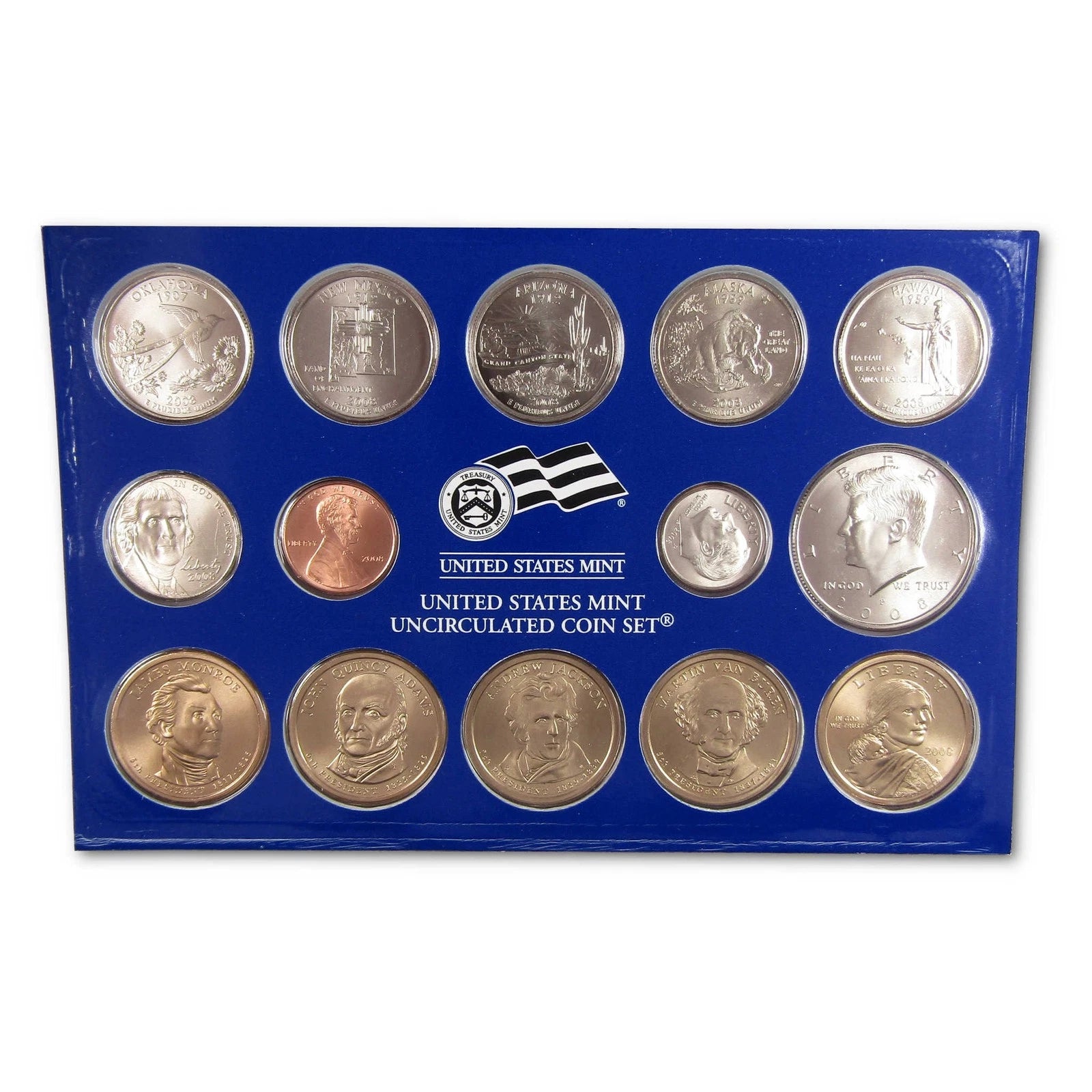 2008 Uncirculated Coin Set U.S Mint Government Packaging OGP COA-3