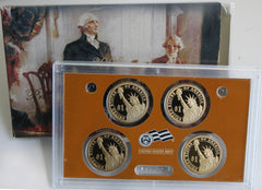 2008 S Presidential $1 Coin Proof Set 4 Dollars Box and COA as Issued by US Mint-3