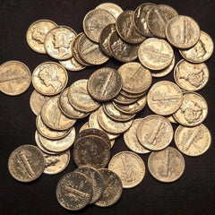 Estate Coin Lot 10x Mercury Dimes Uncirculated 90% ✯ Silver Coins Unc ✯ 10x-1