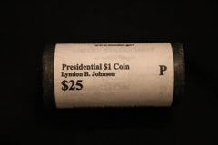 2015-P Lyndon B. Johnson Presidential $1 Coin Roll of $25 Unc US Mint BU-1