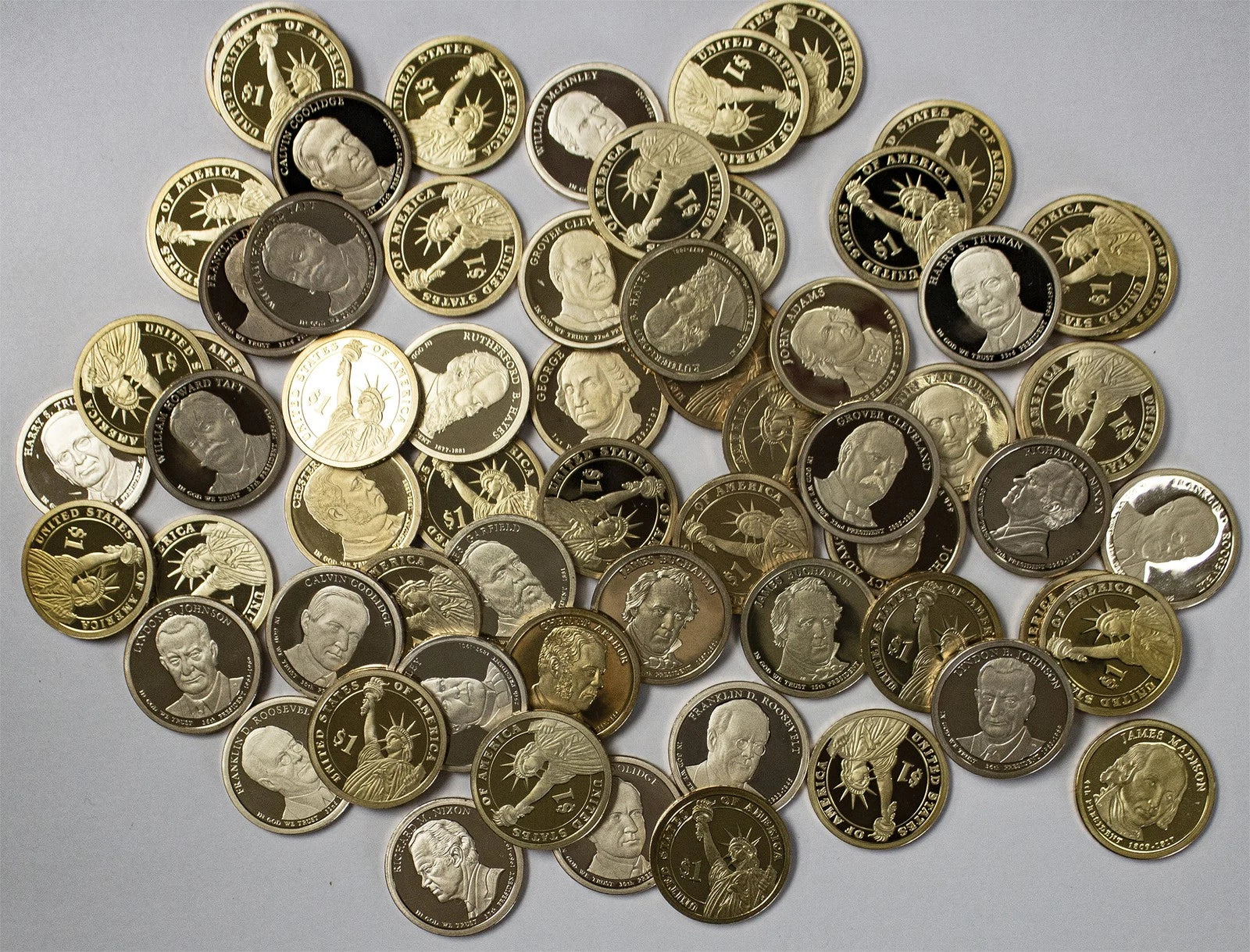 Choice Proof Presidential Dollar Roll, 20 Coins - Mixed Dates-3