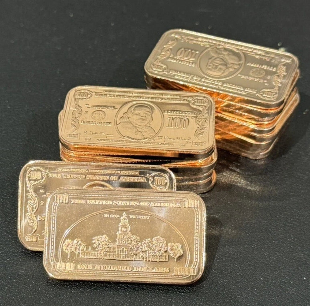 TUBE OF 20 X 1 OZ .999 FINE COPPER BARS BULLION 20 RANDOM PICK-3