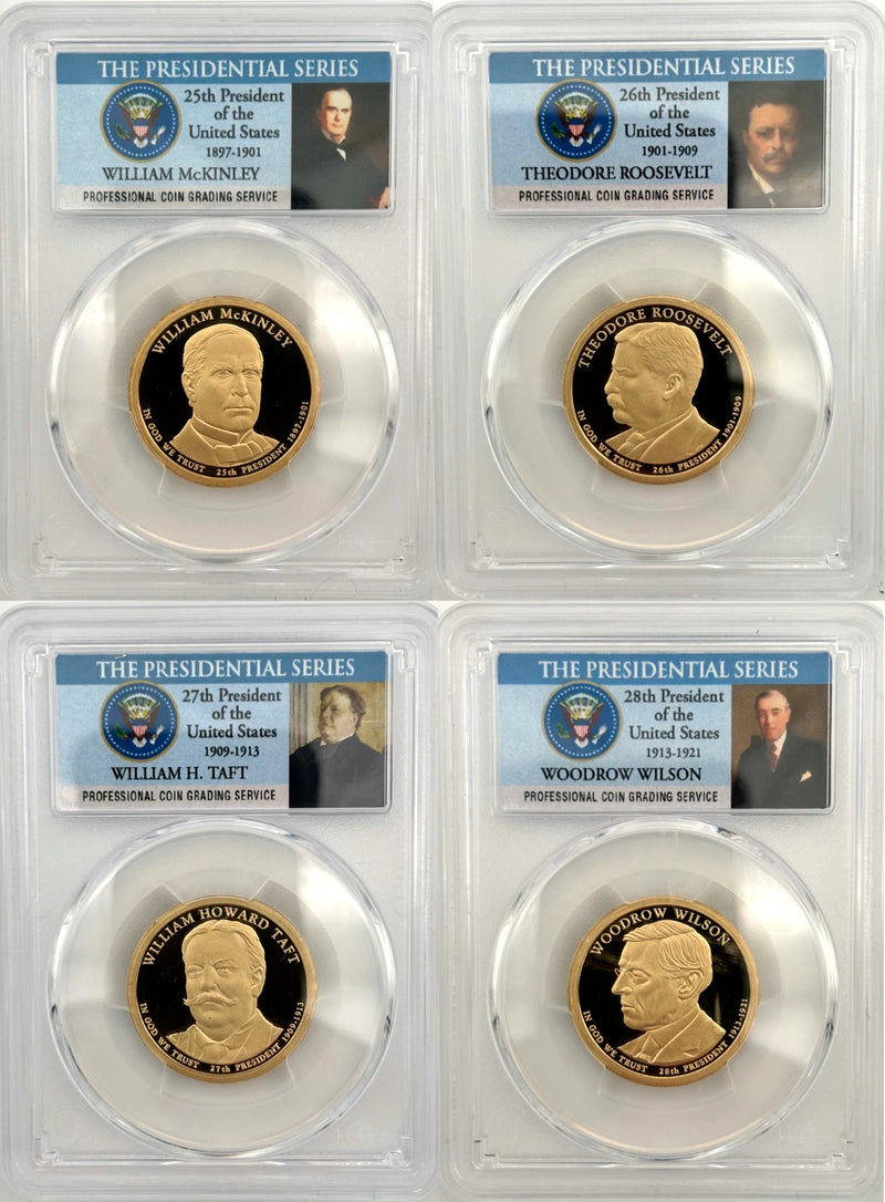2007 - 2010, 2011 - 2016 S COMPLETE 39 Presidential $1 PCGS 70 Proof Dollar Set-3