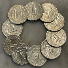 [Lot of 10] - 1964 Washington Quarter - ALL 1964 - 90% Silver Choose # of Lots!-3